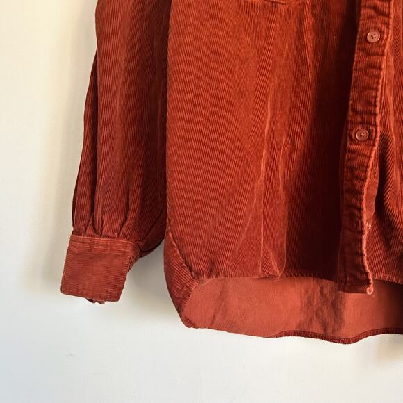Levi's Button Up Corduroy Long Sleeve Top Orange Size XL - Picture 4 of 7